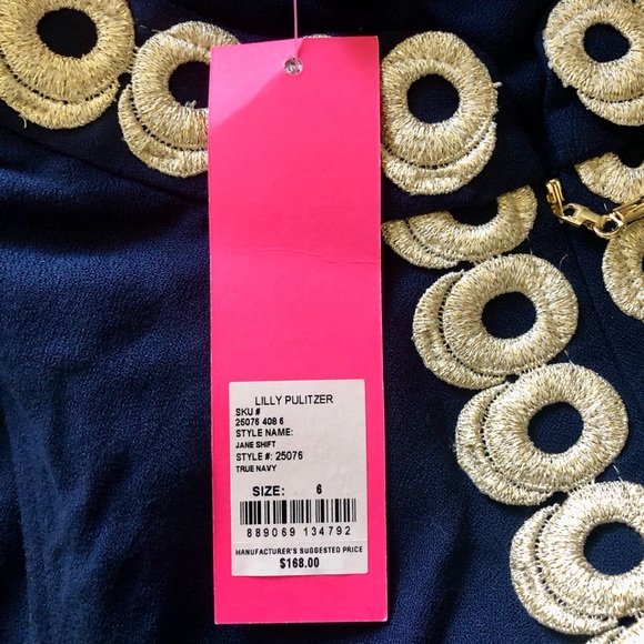 NWT Lily Pulitzer Navy Jane Shift Dress - Picture 12 of 13
